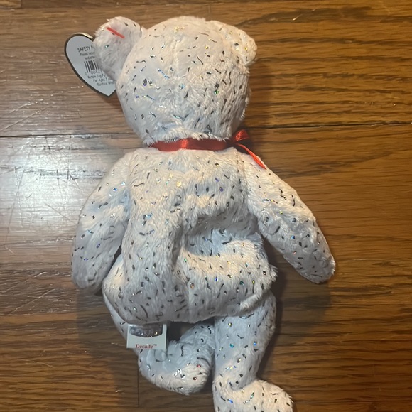 Ty Beanie Babies 2002 " Decade" 10th Anniversary White Bear Plush 9" Retired - Picture 4 of 12